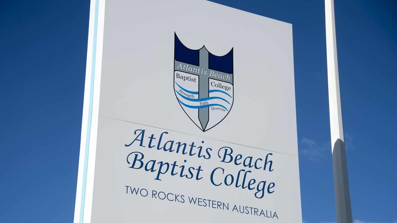 Signage at Atlantis Beach Baptist College (file image)