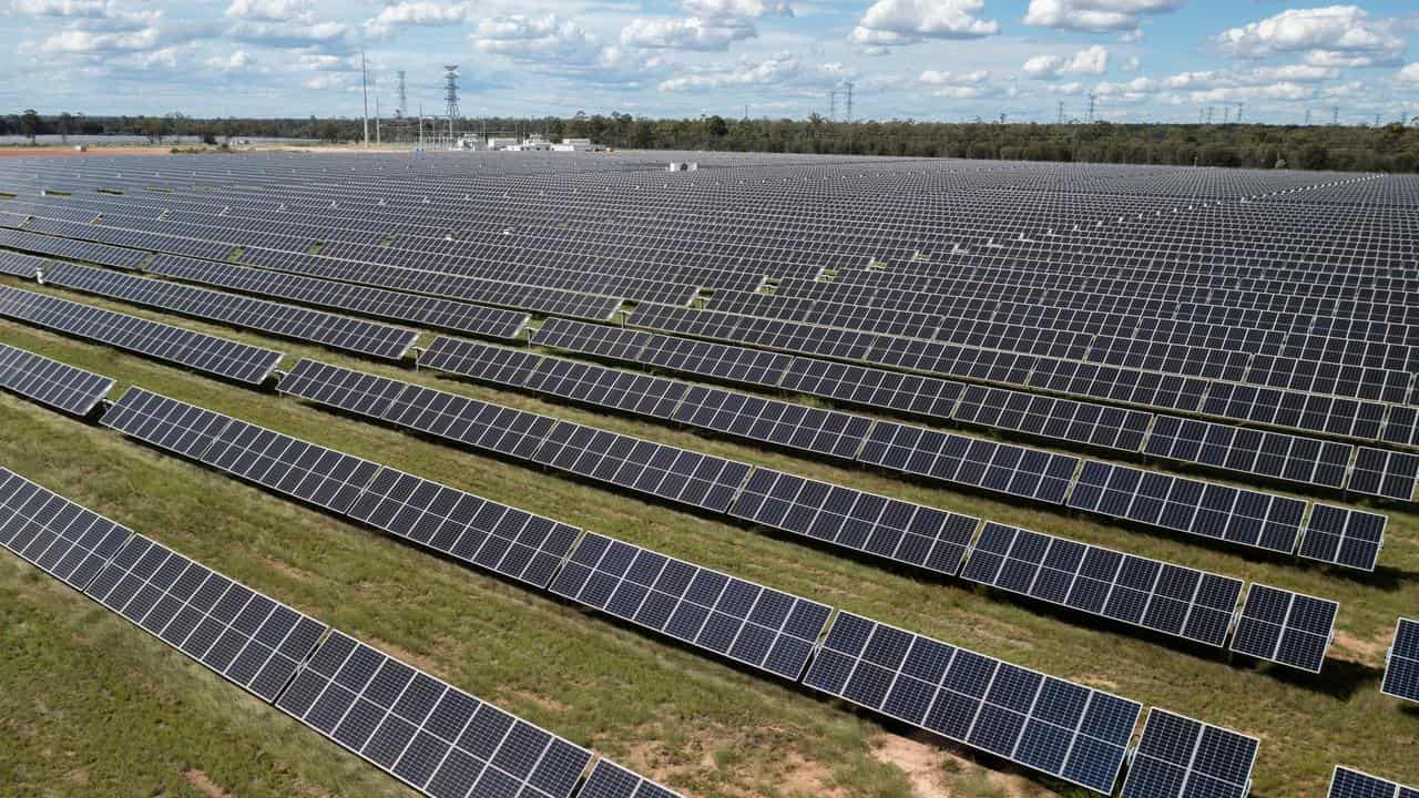 Solar panel farm in Queensland.