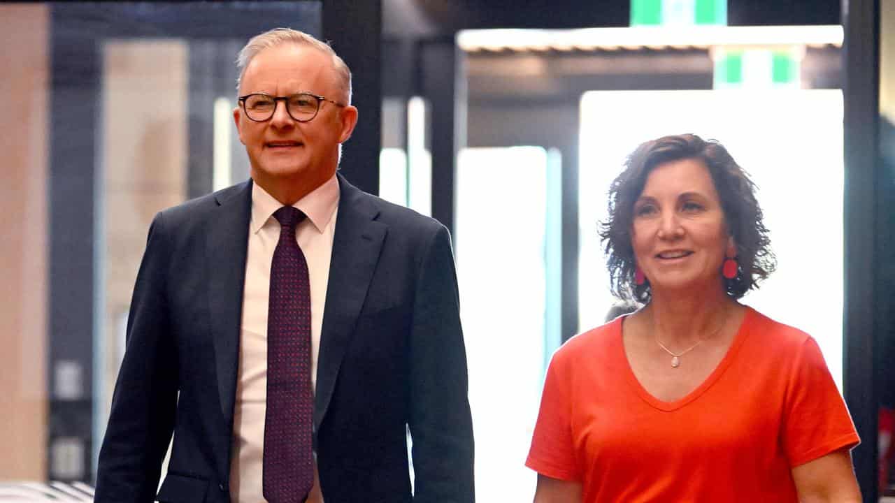 Anthony Albanese and Jodie Belyea 