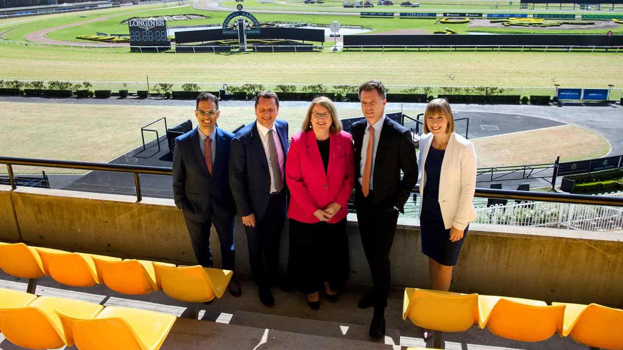 Politicians at Rosehill racecourse