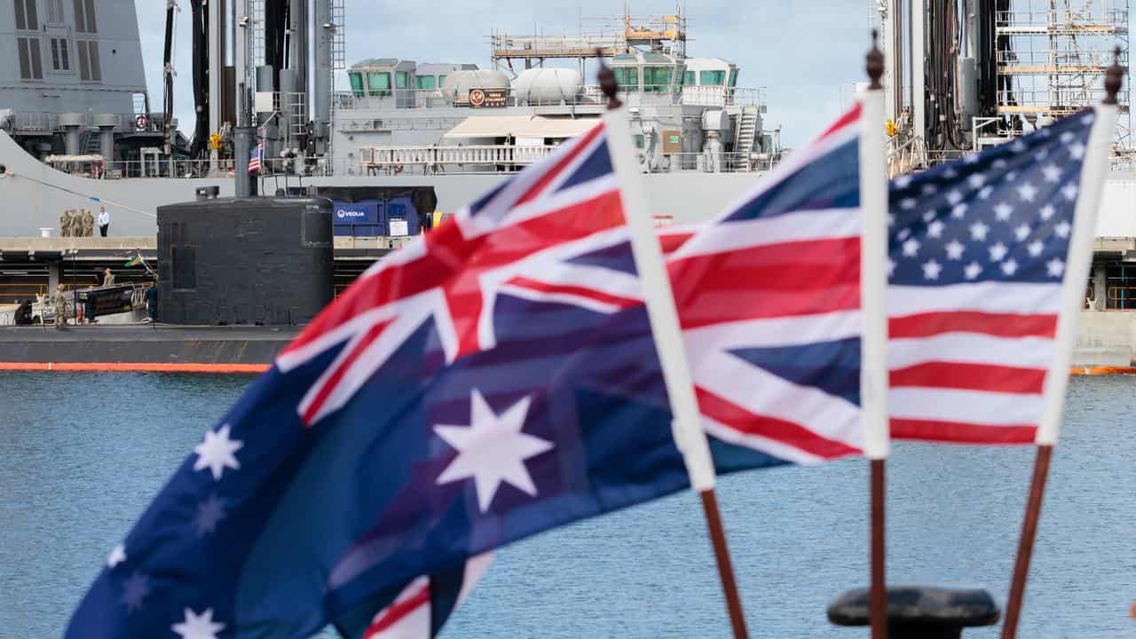 Flags of AUKUS nations