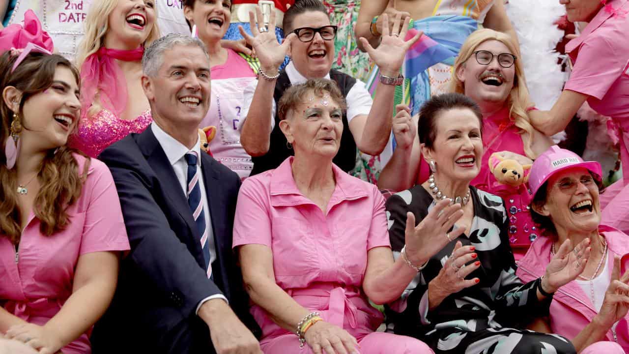 NSW Arts Minister John Graham and Lord Mayor Clover Moore.