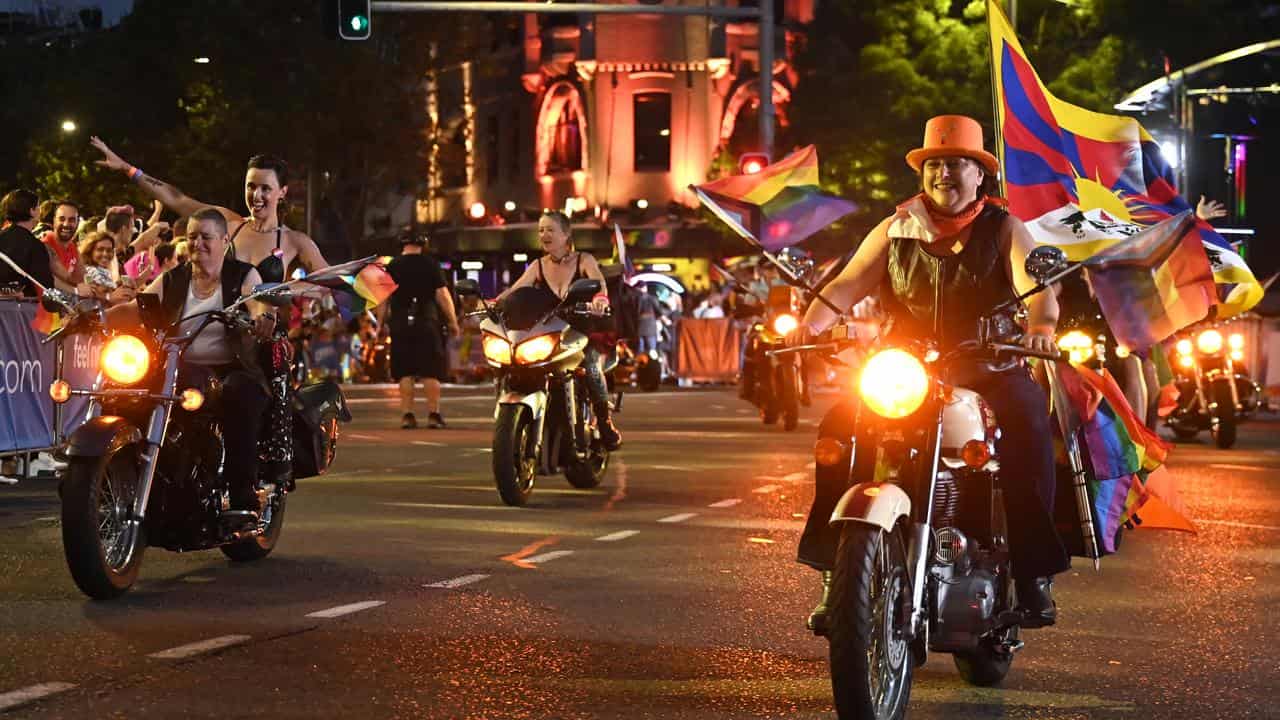 Dykes on Bikes participate in the Sydney Mardi Gras