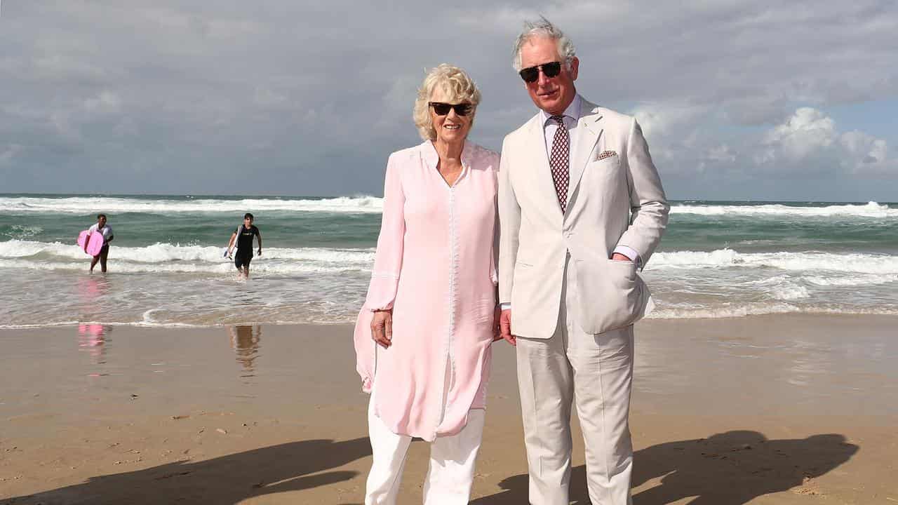 Charles and Camilla in Broadbeach.