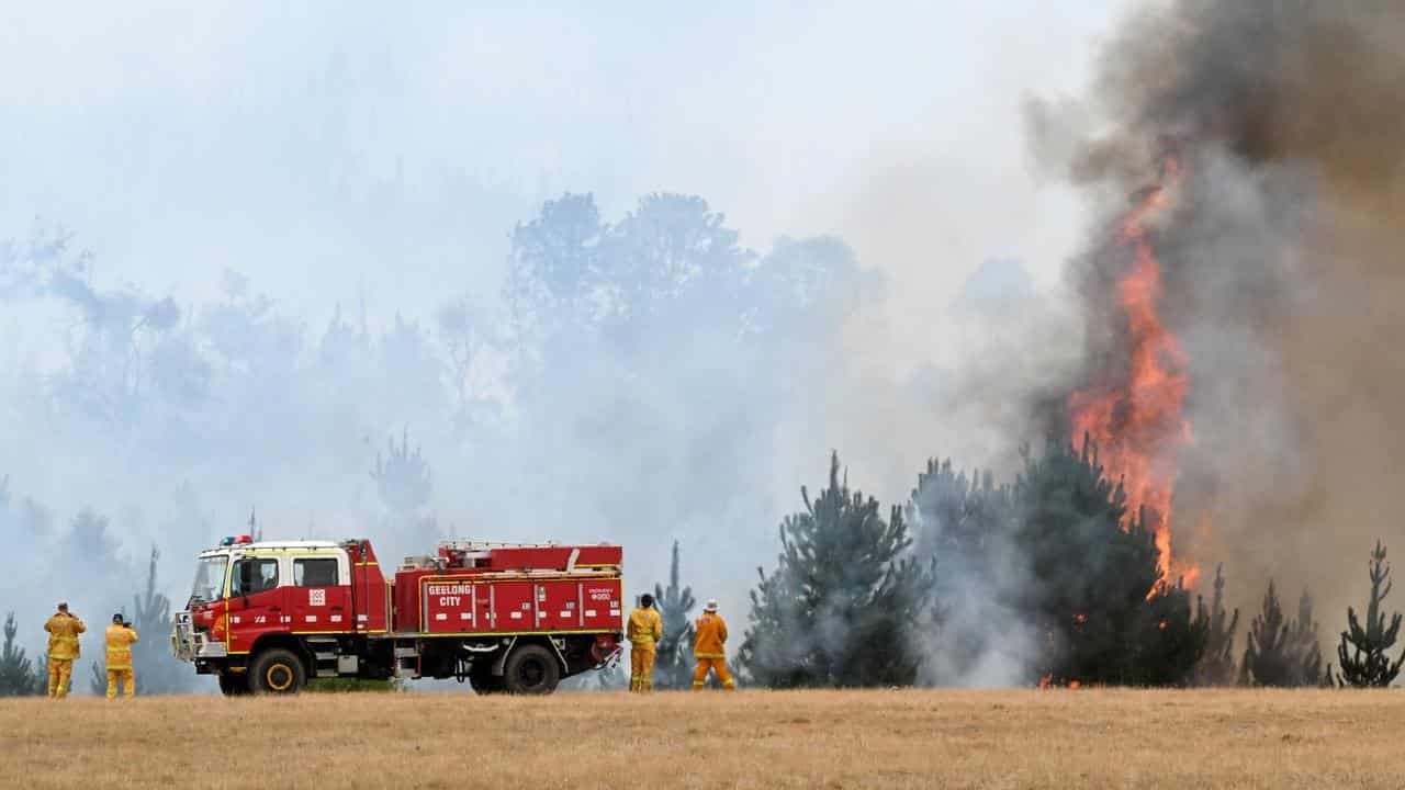 A bushfire in Victoria.