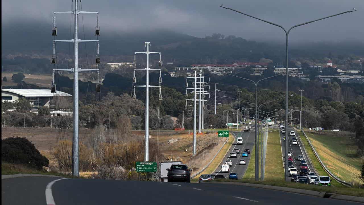 Transmission towers in Canberra