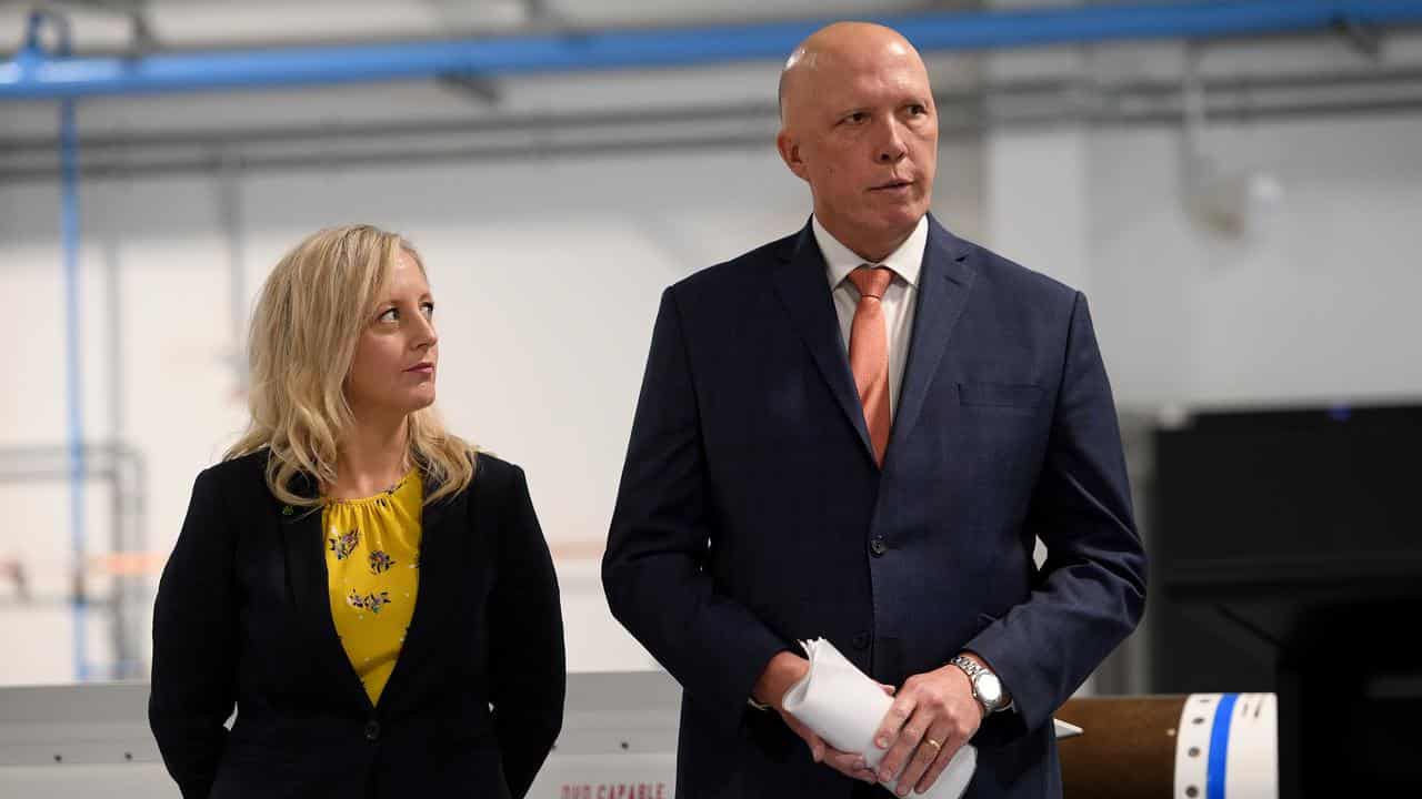 Western Sydney MP Melissa McIntosh with Peter Dutton