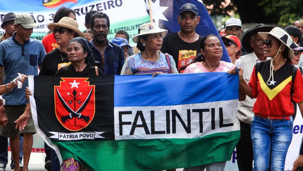 East Timorese protesters.