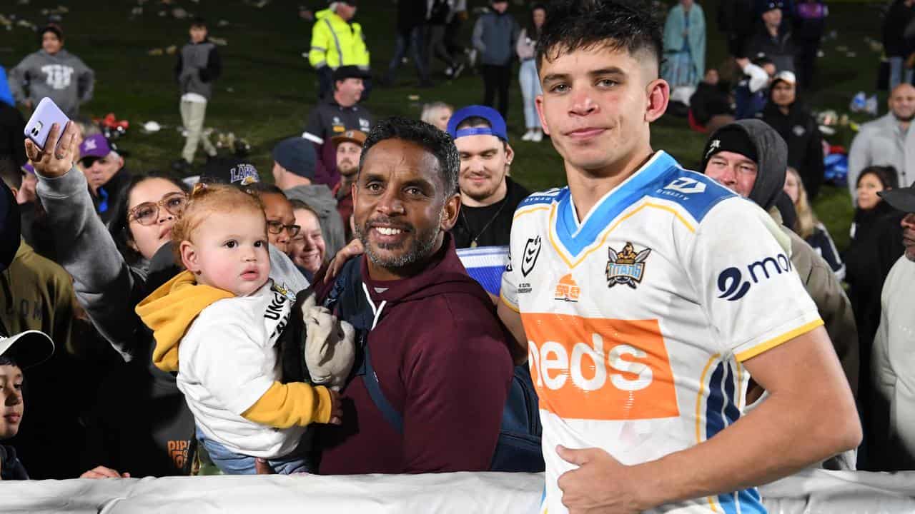 Preston Campbell catches up with his son, Jayden