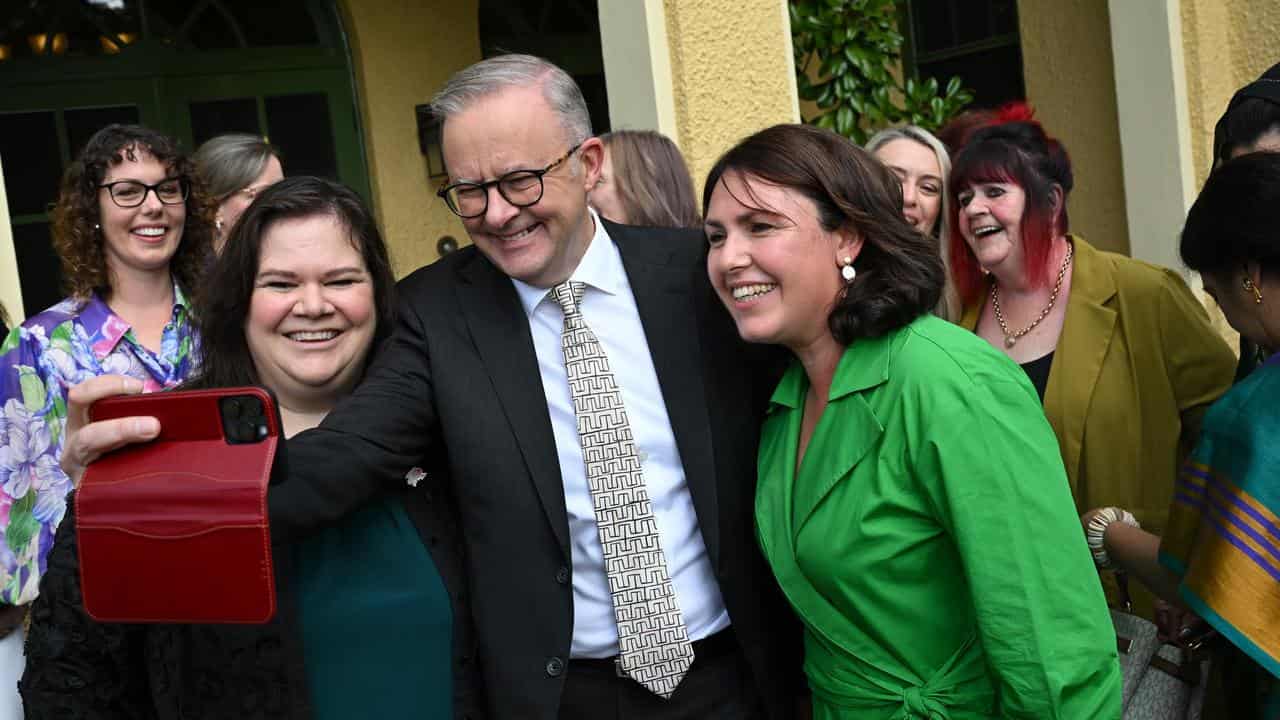 Anthony Albanese at an International Women's Day Morning Tea