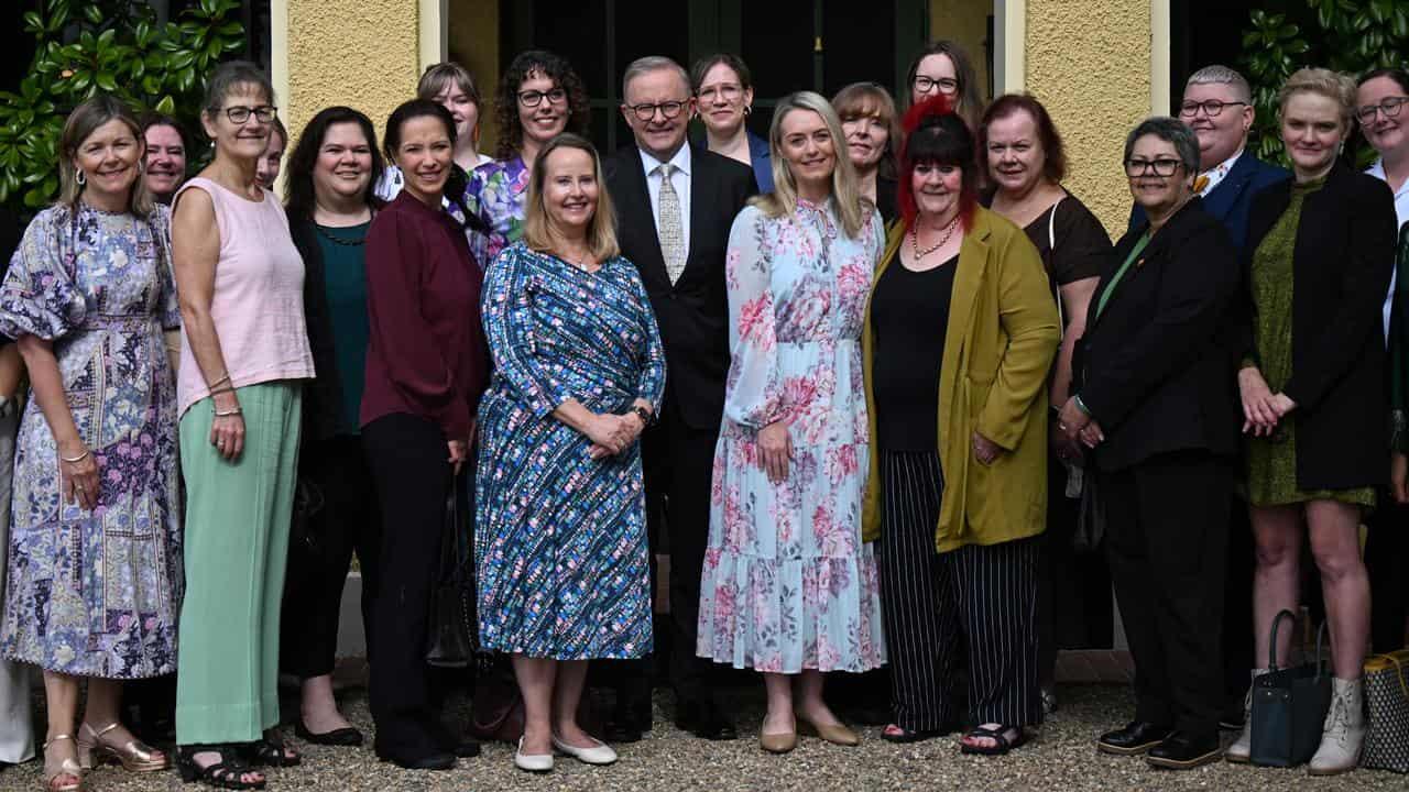 Anthony Albanese and Jodie Haydon with representatives 