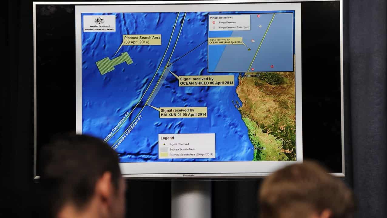 graphic of the area being searched for missing flight MH370