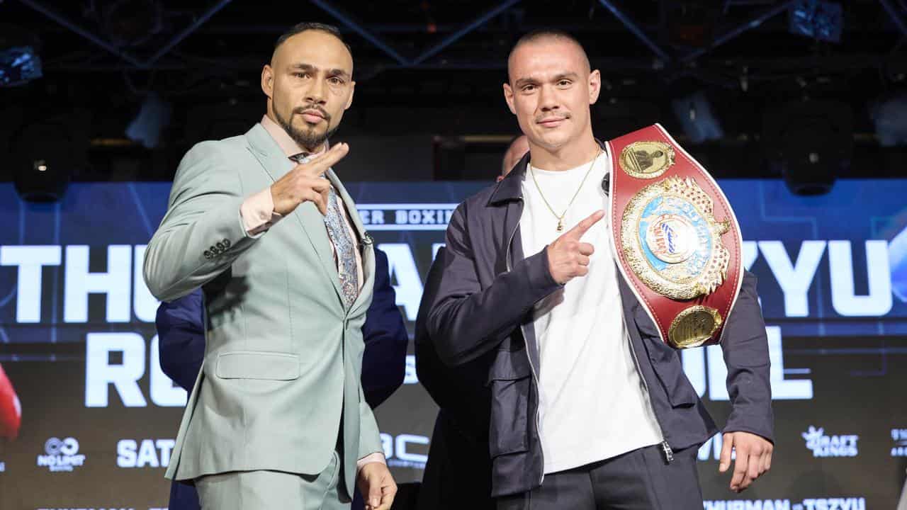 Keith Thurman (left) and Tim Tszyu (right).