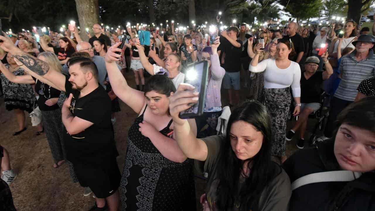 People at the vigil