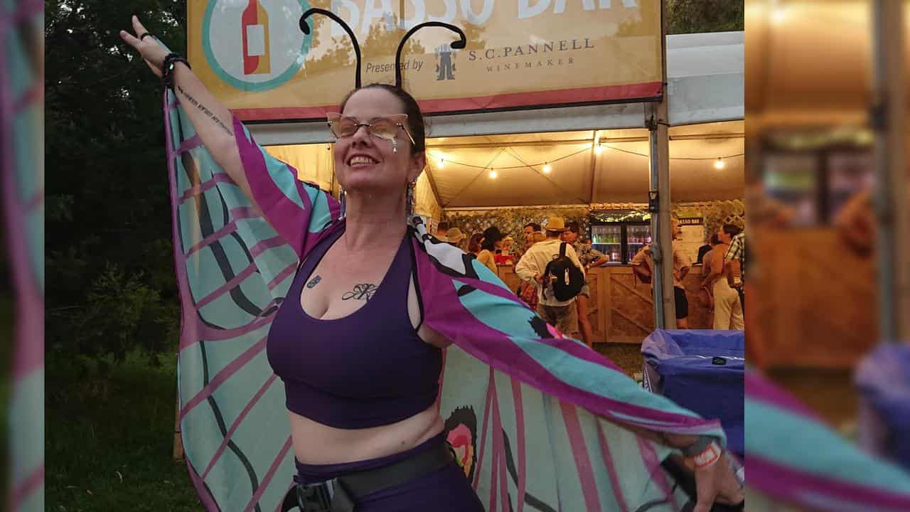 Kate from Perth dressed as a butterfly