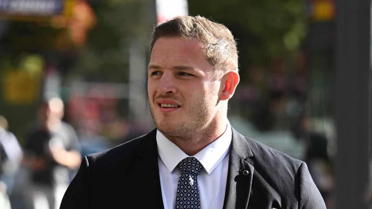 George Burgess arrives at Downing Centre Local Court