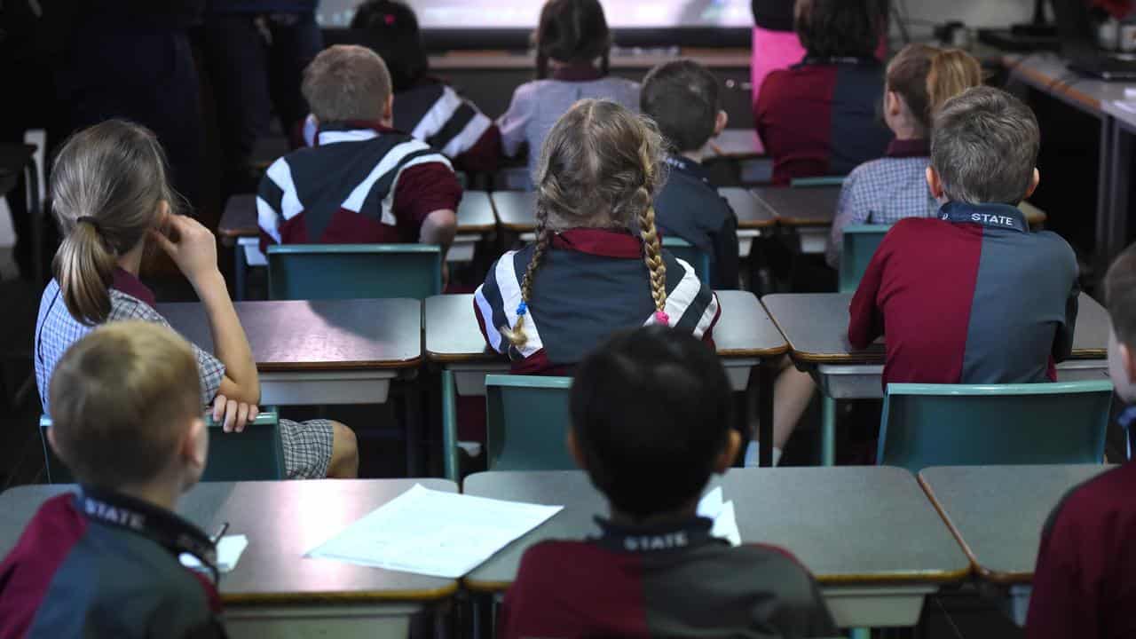 Children sit in a classroom (file image)