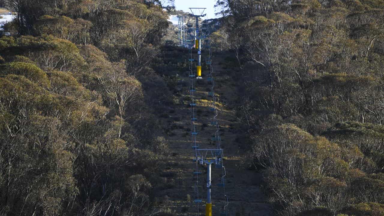 Ski lifts at Thredbo.