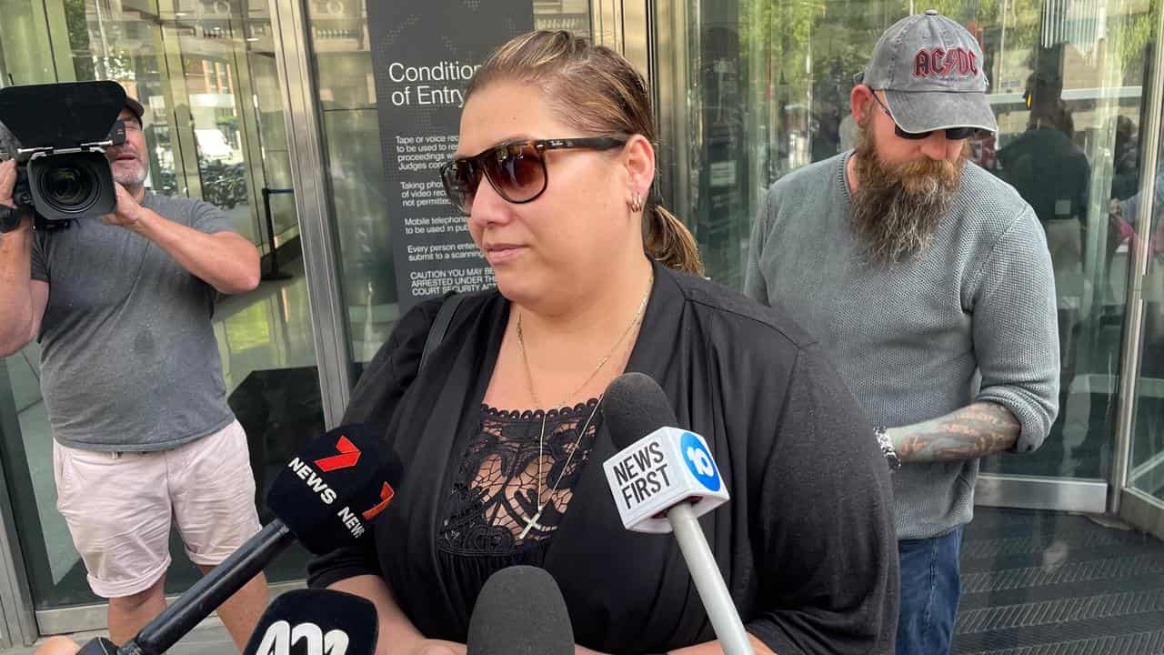 Timmy Rakei's partner Tania Boyte speaks to media