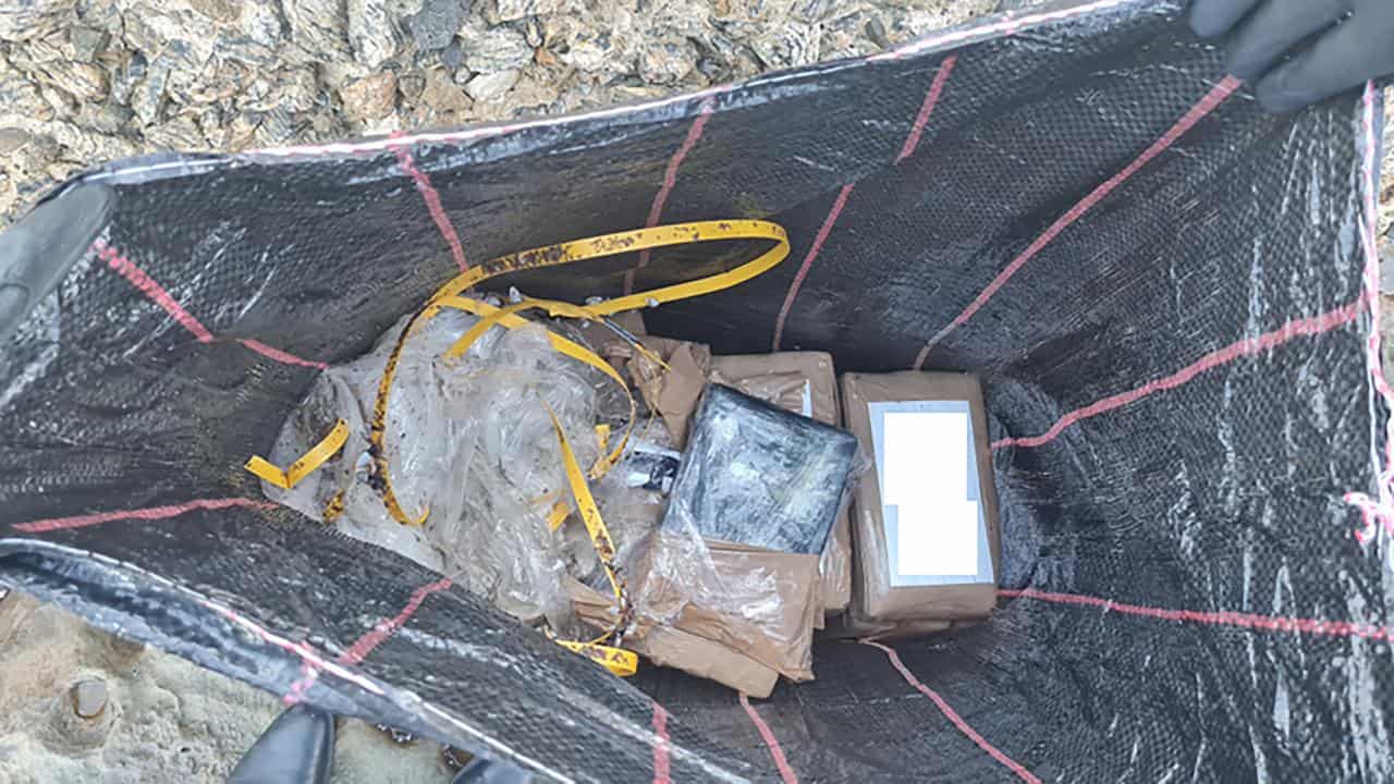 Some of the cocaine packages that washed up in December last year.