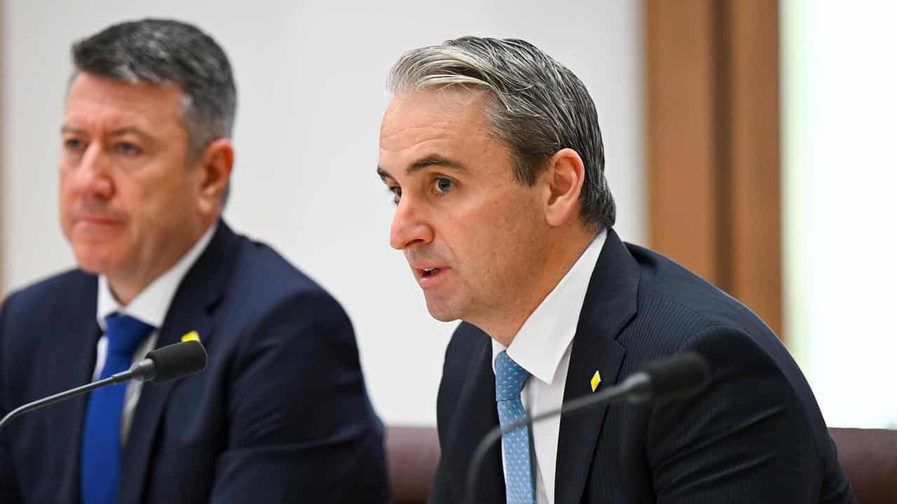 CBA boss Matt Comyn (right)