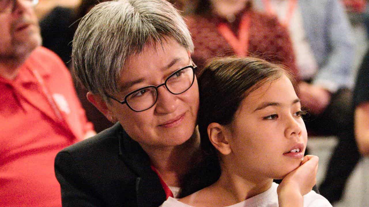 Penny Wong with her daughter Alexandra Wong in March, 2021.