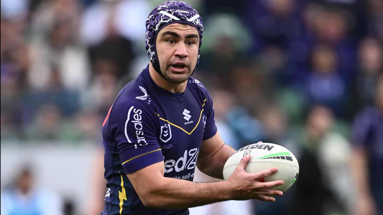 Melbourne Storm's Jahrome Hughes.