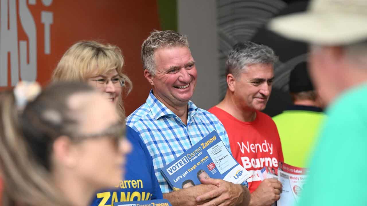 The LNP's candidate Darren Zanow won Ipswich West off Labor.