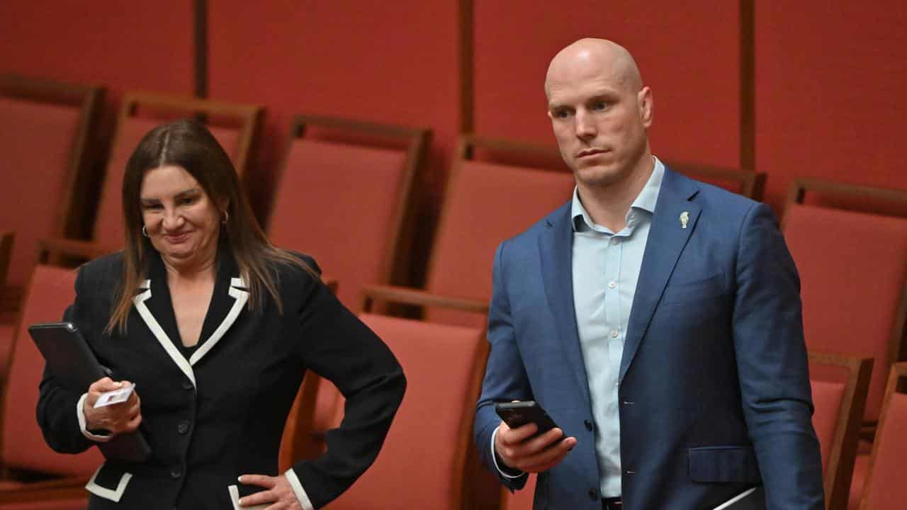 Jacqui Lambie and Independent senator David Pocock