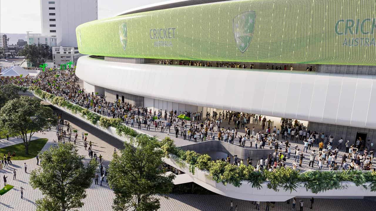 Artist's impression of a redeveloped Gabba