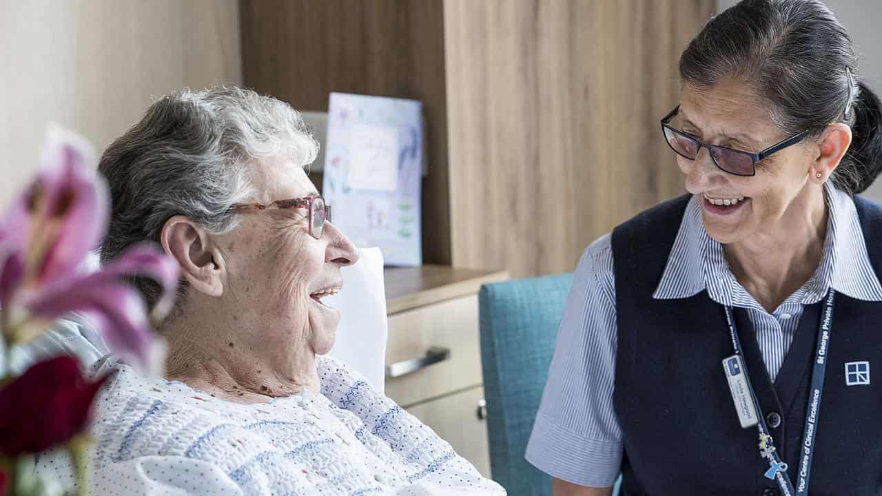 Nurse and patients