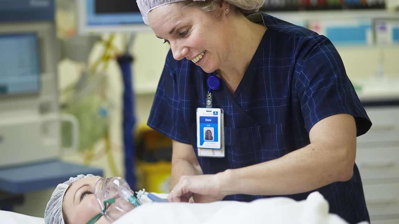 Nurse and patient