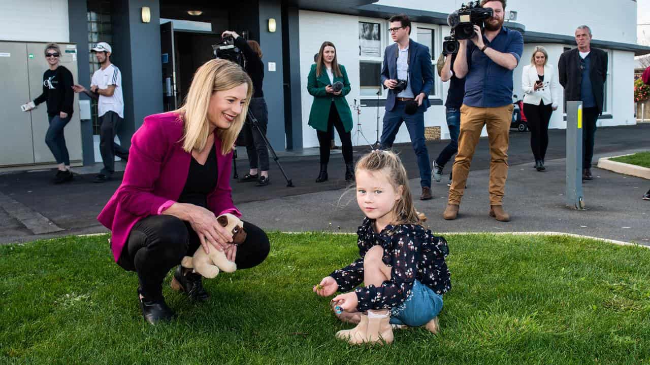 Rebecca White with her daughter Mia.