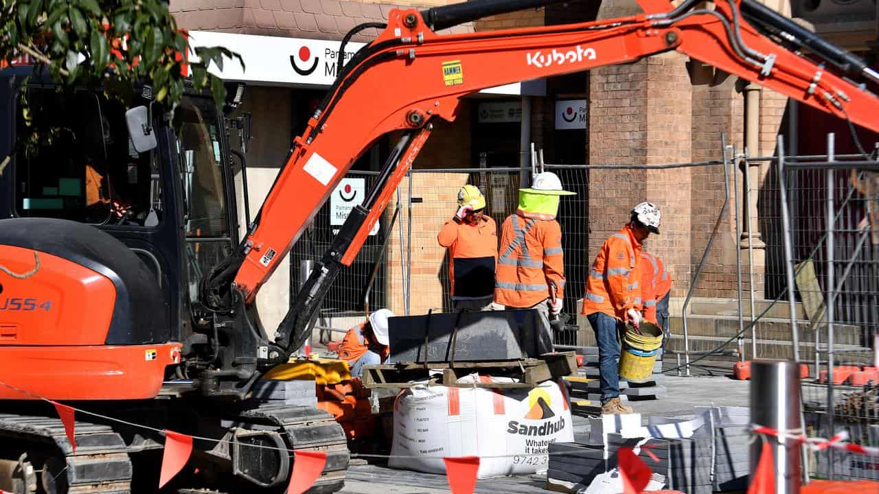 Workers in Sydney.