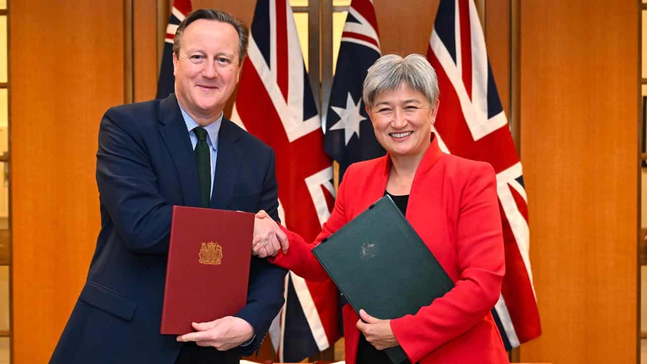 David Cameron and Penny Wong.