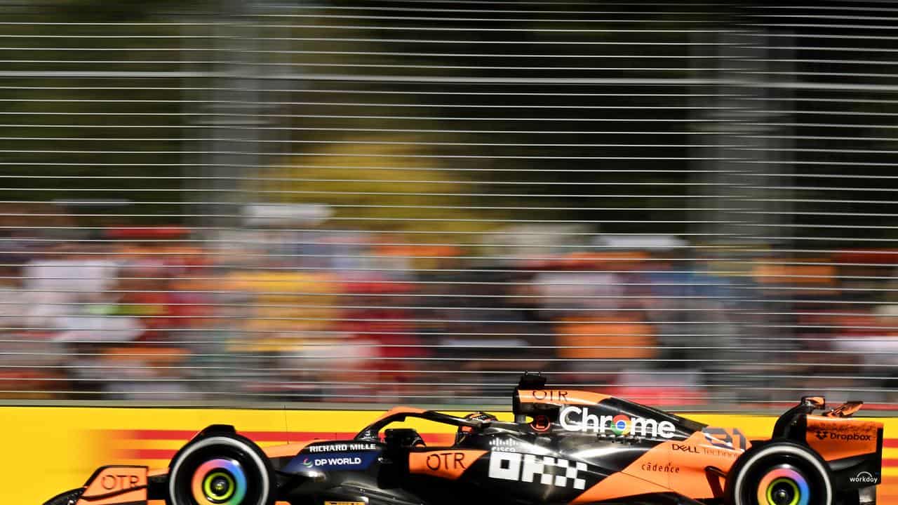 Oscar Piastri's car in the GP.