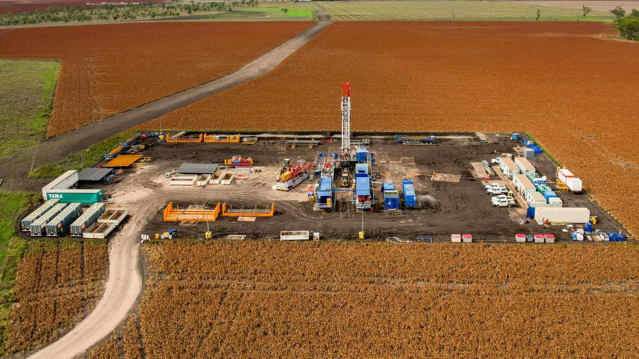 Arrow Energy coal seam gas drill rig.