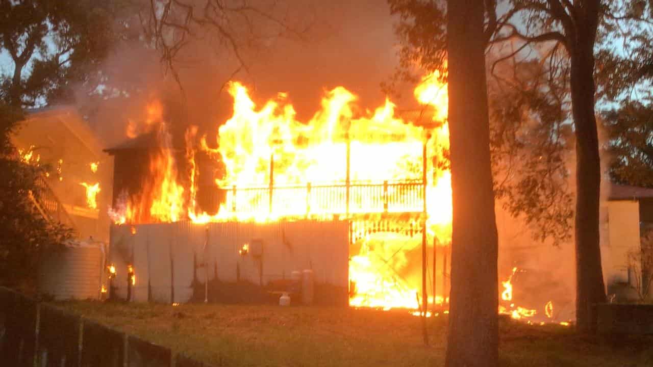 The fatal house fire in Russell Island (file image)