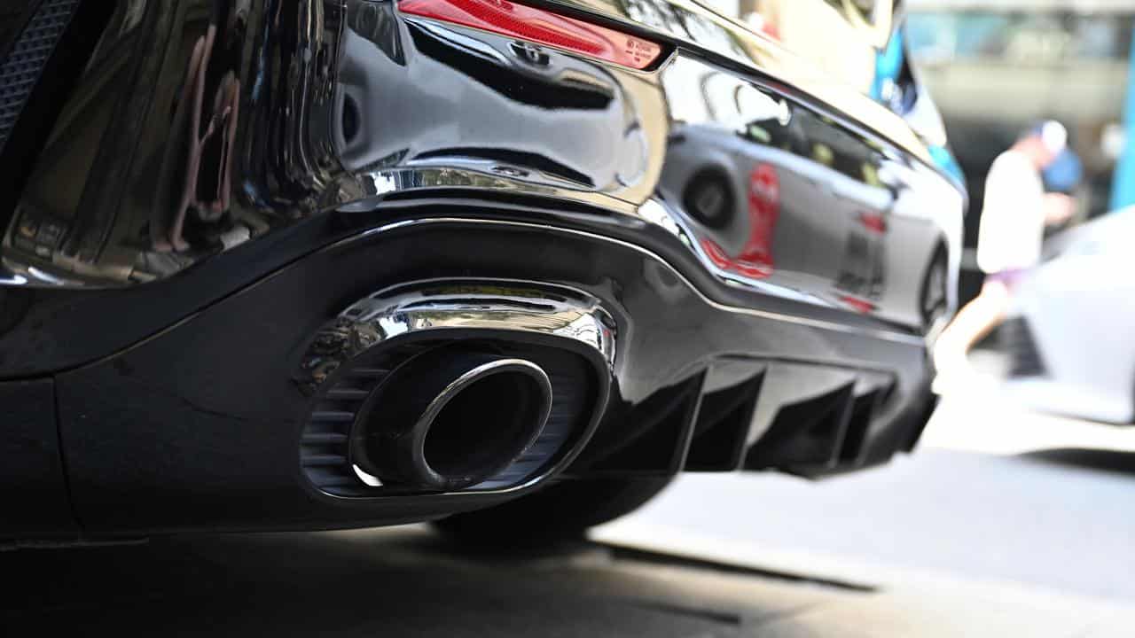 An exhaust of a car