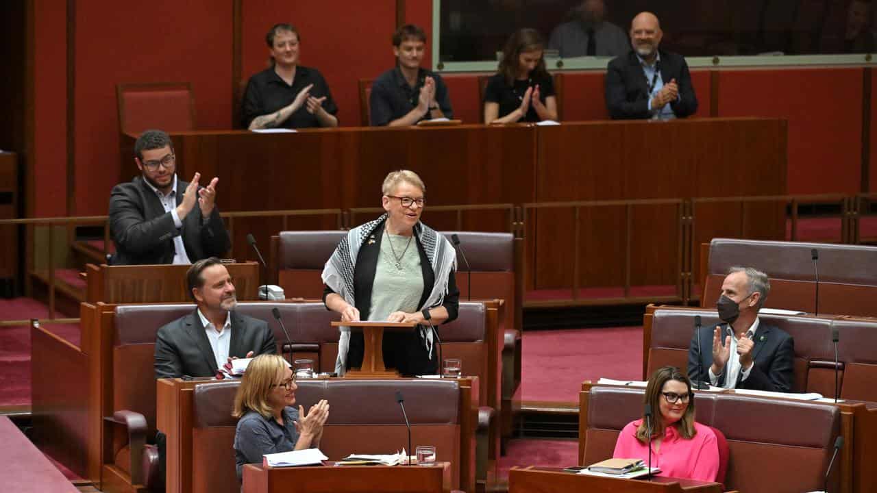 Greens senator Janet Rice delivers her valedictory speech