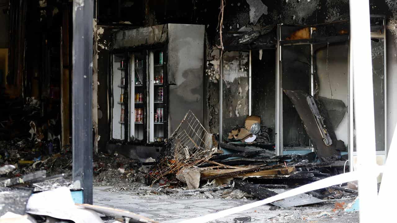 A tobacco shop fire in Caulfield South, Melbourne,