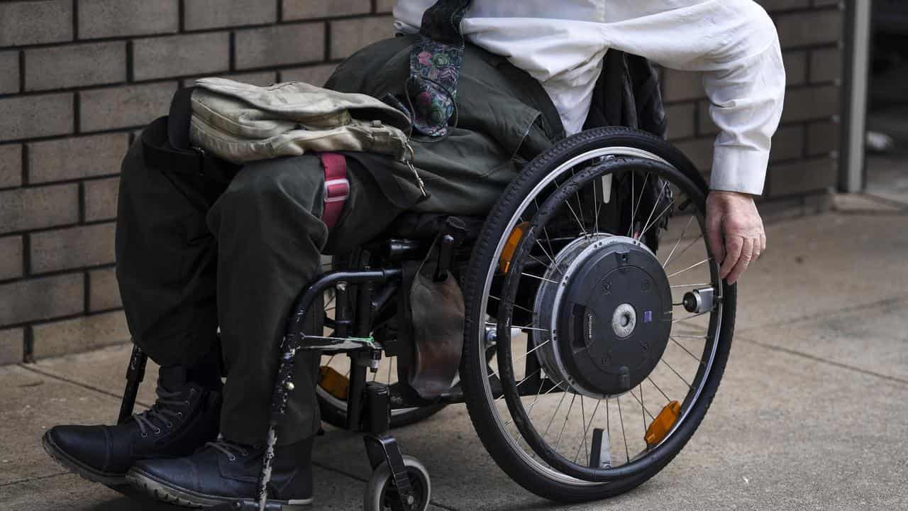 A man in a wheelchair