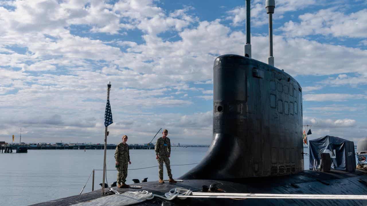 A Virginia-class nuclear-powered attack submarine in Perth