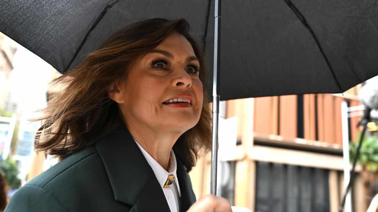 Journalist Lisa Wilkinson arrives at Federal Court