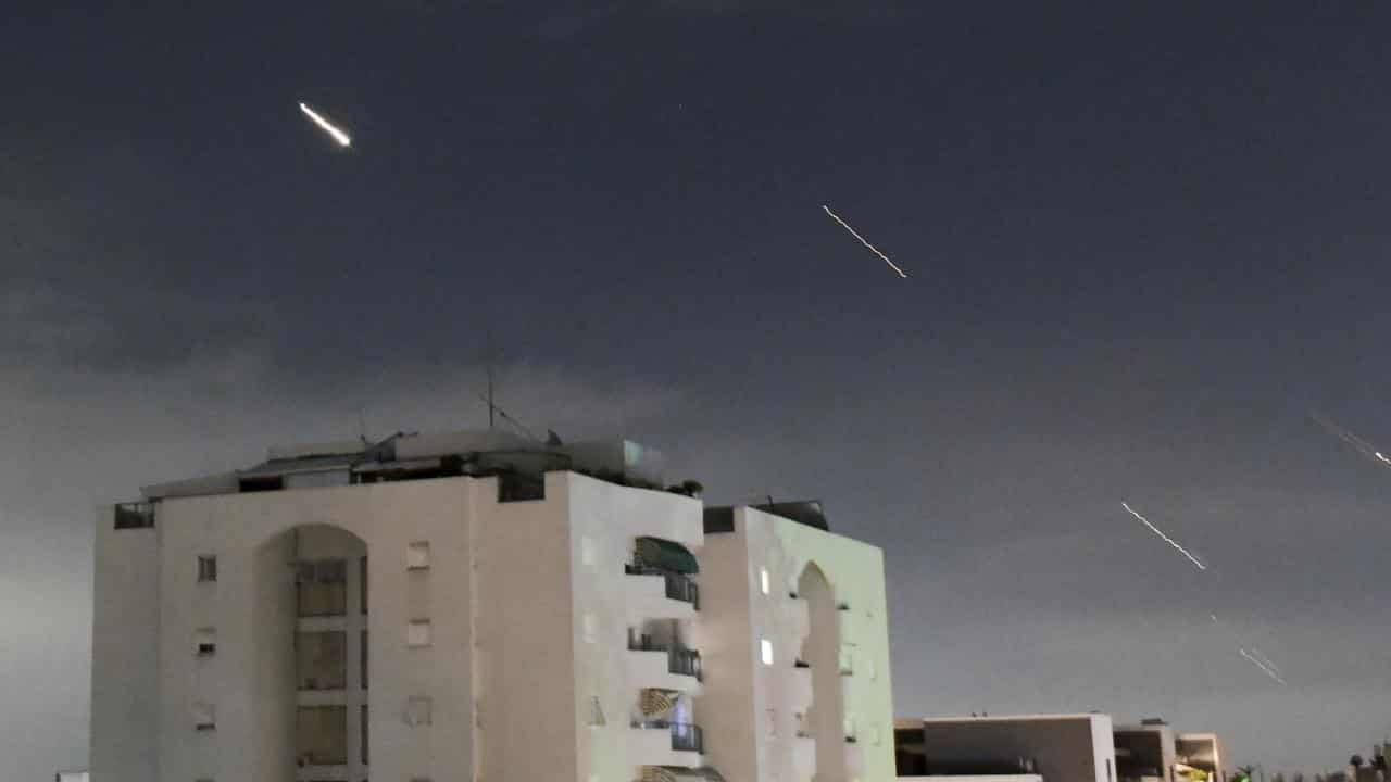 Israel's air defence system launches to intercept missiles from Iran