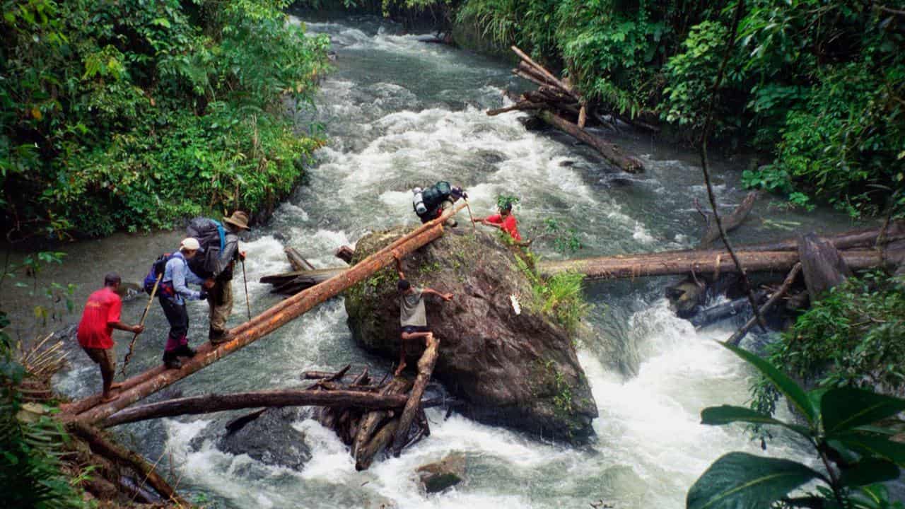 One of the many river crossings on the Kokoda Track