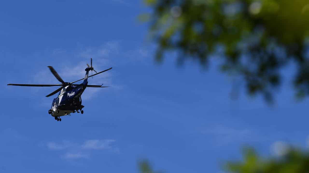 A police helicopter