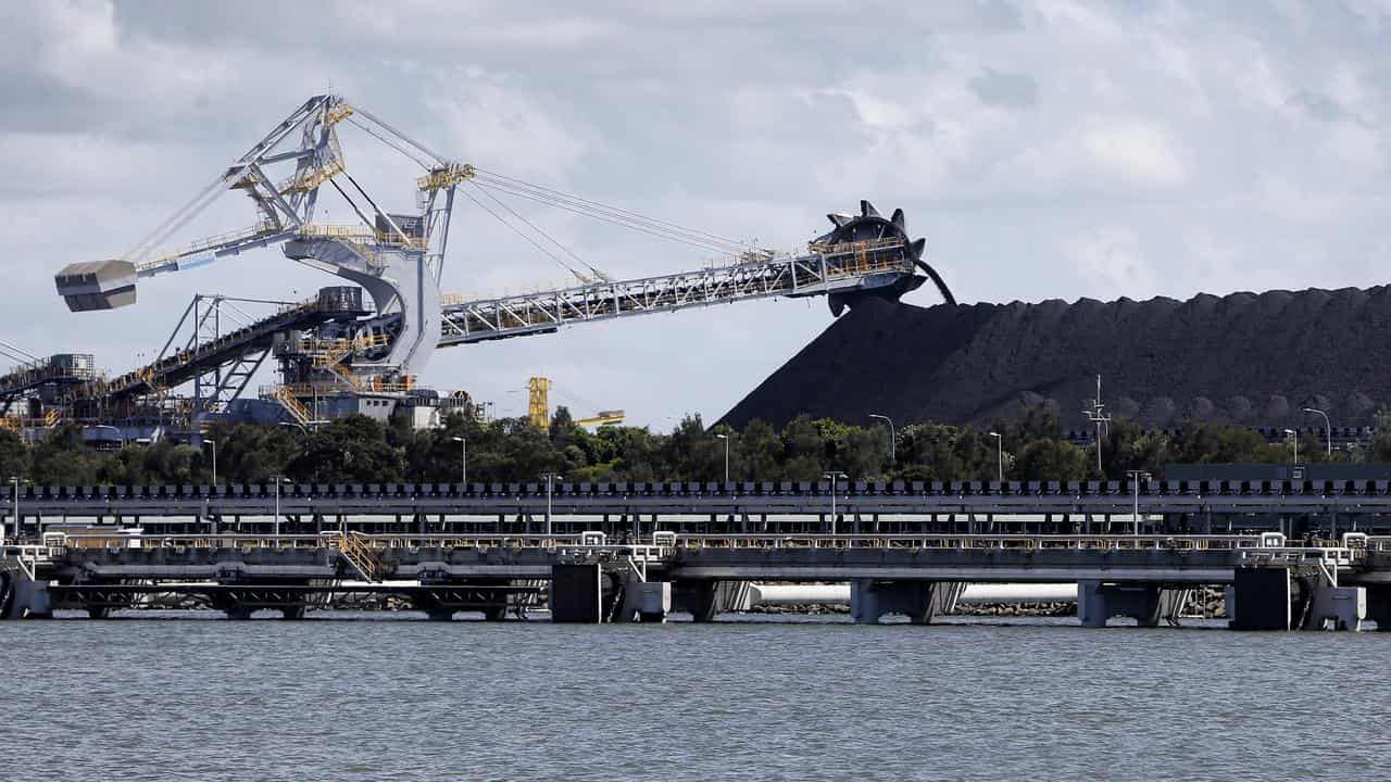 The Kooragang Coal Loader in the port of Newcastle.