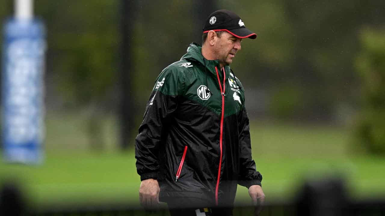 Jason Demetriou on his last day at Souths.