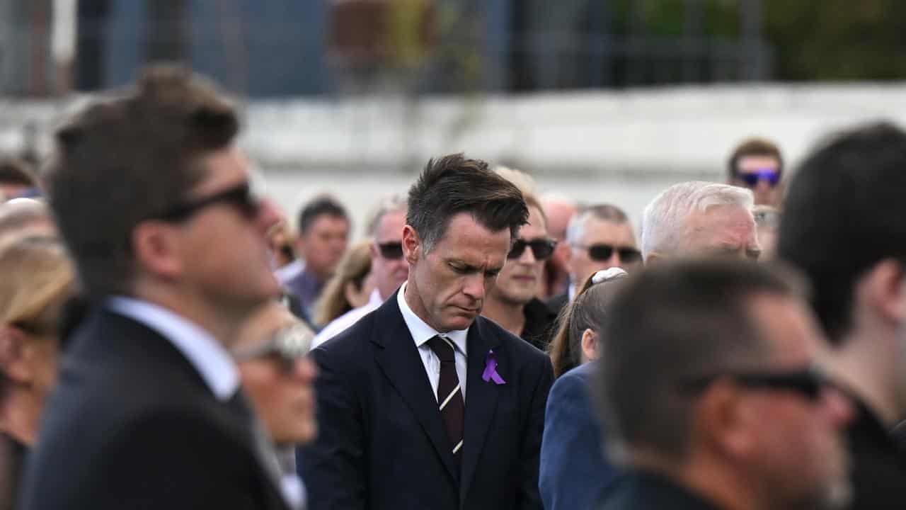 Chris Minns at Molly Ticehurst funeral